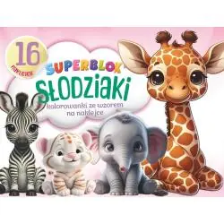 SUPERBLOK SŁODZIAKI. KOLOROWANKA ZE WZOREM NA NAKLEJCE