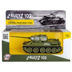 MODEL KOLEKCJONERSKI T-34-85 RUDY 102 1:43 DAFFI