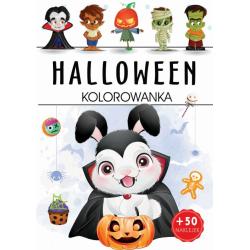 HALLOWEEN. KOLOROWANKA Z NAKLEJKAMI