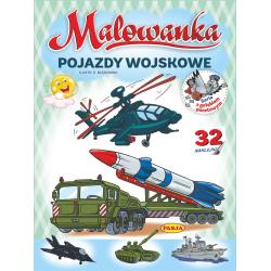 POJAZDY WOJSKOWE. MALOWANKA Z NAKLEJKAMI