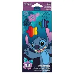 KREDKI OŁÓWKOWE TRÓJKĄTNE 12 KOLORÓW LILO I STITCH COOLPACK