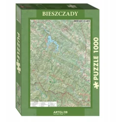 PUZZLE BIESZCZADY MAPA TURYSTYCZNA1000 ELEMENTÓW ARTGLOB 10+