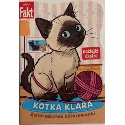 KOTKA KLARA. ZWIERZAKOWE KOLOROWANKI Z NAKLEJKAMI