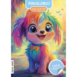 POKOLORUJ DZIEŃ PIESKA BELII. KOLOROWANKA Z NAKLEJKAMI