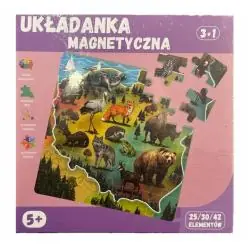 UKŁADANKA MAGNETYCZNA 3W1. 25/30/42 ELEMENTY 5+