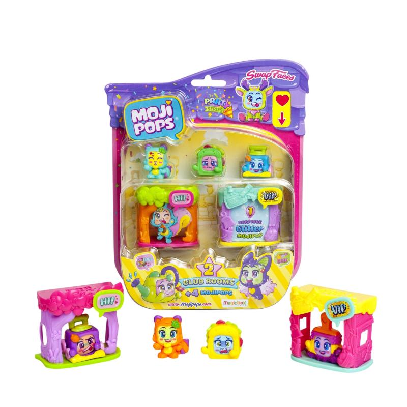 MOJIPOPS 2 CLUB ROOMS + 4 MOJIPOPS FIGURKI KOLEKCJONERSKIE PARTY SERIES - Magic box