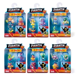 ZESTAW 4 FIGUREK PIRATIX SHARK TREASURE MAGICBOX 3+