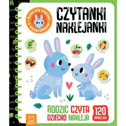 UCZĘ SIĘ CZYTAĆ Z ZAJĄCZKIEM. CZYTANKI-NAKLEJANKI. RODZIC CZYTA DZIECKO NAKLEJA