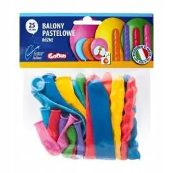 WIELOKOLOROWE BALONY 25 SZTUK GODAN
