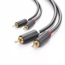 KABEL AUDIO 2X RCA DO 2X RCA 1M POZŁACANY UGREEN