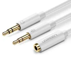 ROZDZIELACZ AUDIO AUX MINI JACK 3,5 MM 28 CM BIAŁY UGREEN