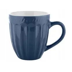 KUBEK PORCELANOWY ROMA RETRO GRANATOWY 350 ML FLORINA