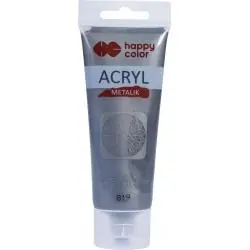 FARBA AKRYLOWA CZARNE SREBRO 75 ML HAPPY COLOR