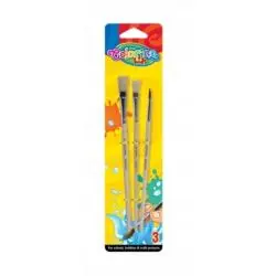 PĘDZELKI SZKOLNE 3 SZTUKI COLORINO KIDS
