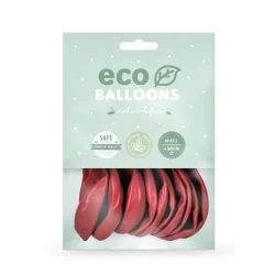BALONY METALIZOWANE CZERWONE 26 CM 10 SZTUK
