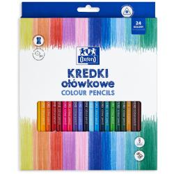 KREDKI OŁÓWKOWE OXFORD REGULAR Z TEMPERÓWKĄ 24 KOLORY