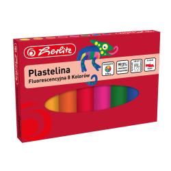PLASTELINA FLUORESCENCYJNA 8 KOLORÓW HERLITZ