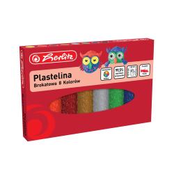 PLASTELINA BROKATOWA 8 KOLORÓW HERLITZ