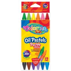 PASTELE OLEJNE TRÓJKĄTNE 12 KOLORÓW COLORINO KIDS