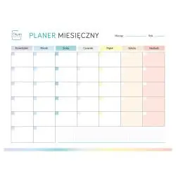 PLANER MAGNETYCZNY MIESIĘCZNY 40X30 CM Z MARKEREM