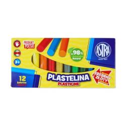 PLASTELINA OKRĄGŁA ASTRA 12 KOLORÓW