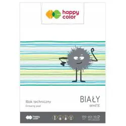 BLOK TECHNICZNY BIAŁY A3 HAPPY COLOR 10 KARTEK