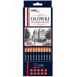 OŁÓWKI DO SZKICOWANIA 10 SZTUK LOOZZ ART