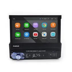 RADIO SAMOCHODOWE ANDROID AUTO FM USB AUX BLUETOOTH EKRAN 7" WYSUWANE