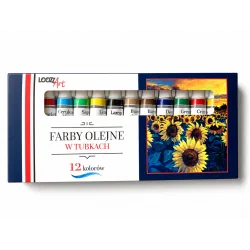 FARBY OLEJNE W TUBKACH 12 KOLORÓW LOOZZ ART