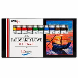 FARBY AKRYLOWE W TUBKACH 12 KOLORÓW LOOZZ ART