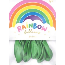 BALONY PASTELOWE ZIELONE RAINBOW PARTYDECO