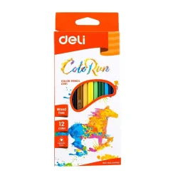 KREDKI OŁÓWKOWE BEZDRZEWNE 12 KOLORÓW COLORUN