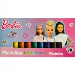 PLASTELINA BROKATOWA 10 KOLORÓW BARBIE 3+