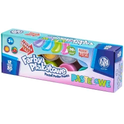 FARBY PLAKATOWE PASTELOWE 12 KOLORÓW ASTRA