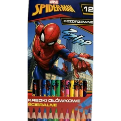 KREDKI OŁÓWKOWE SPIDER-MAN 12 KOLORÓW ST. MAJEWSKI
