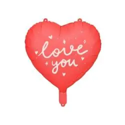 BALON FOLIOWY SERCE I LOVE YOU CZERWONY 35 CM