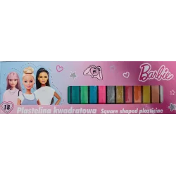 PLASTELINA KWADRATOWA BARBIE 18 KOLORÓW ST. MAJEWSKI