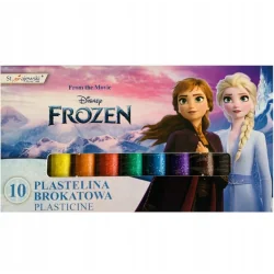 PLASTELINA BROKATOWA FROZEN KRAINA LODU 10 KOLORÓW ST. MAJEWSKI