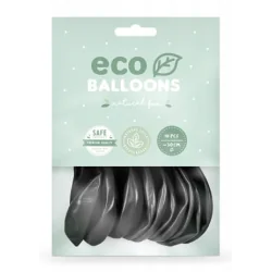 BALONY ECO 26 CM METALIZOWANE CZARNE 10 SZTUK
