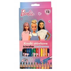 KREDKI OŁÓWKOWE BARBIE 12 KOLORÓW ST. MAJEWSKI