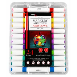 MARKERY ARTYSTYCZNE AKRYLOWE 24 KOLORY ST. MAJEWSKI