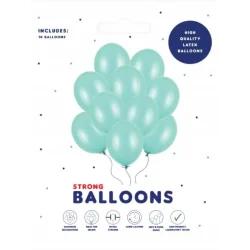BALONY STRONG 30CM METALLIC MINT GREEN 10 SZTUK
