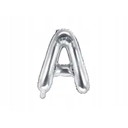 BALON FOLIOWY LITERA A SREBRNA 35CM