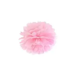 POMPON DEKORACYJNY BIBUŁOWY 25 CM JASNY RÓŻ