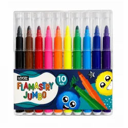 FLAMASTRY JUMBO 10 KOLORÓW LOOZZ