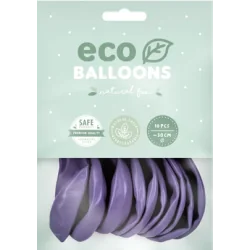 BALONY ECO LATEKSOWE 26CM METALIZOWANE LAWENDOWE 10 SZTUK