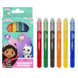 KREDKI ZMYWALNE KOCI DOMEK GABI 6 KOLORÓW STARPAK