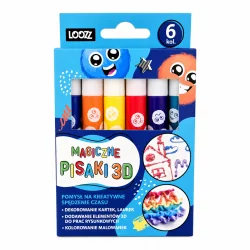 MAGICZNE PISAKI 3D 6 KOLORÓW LOOZZ