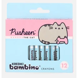 KREDKI ŚWIECOWE BAMBINO PUSHEEN 12 KOLORÓW