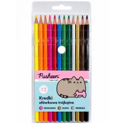 KREDKI OŁÓWKOWE PUSHEEN 12 KOLORÓW ST. MAJEWSKI